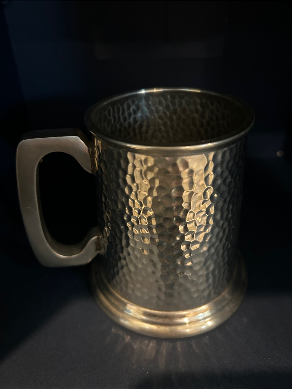 Hammered Metal Beer Mug - Pewter Made in Australia